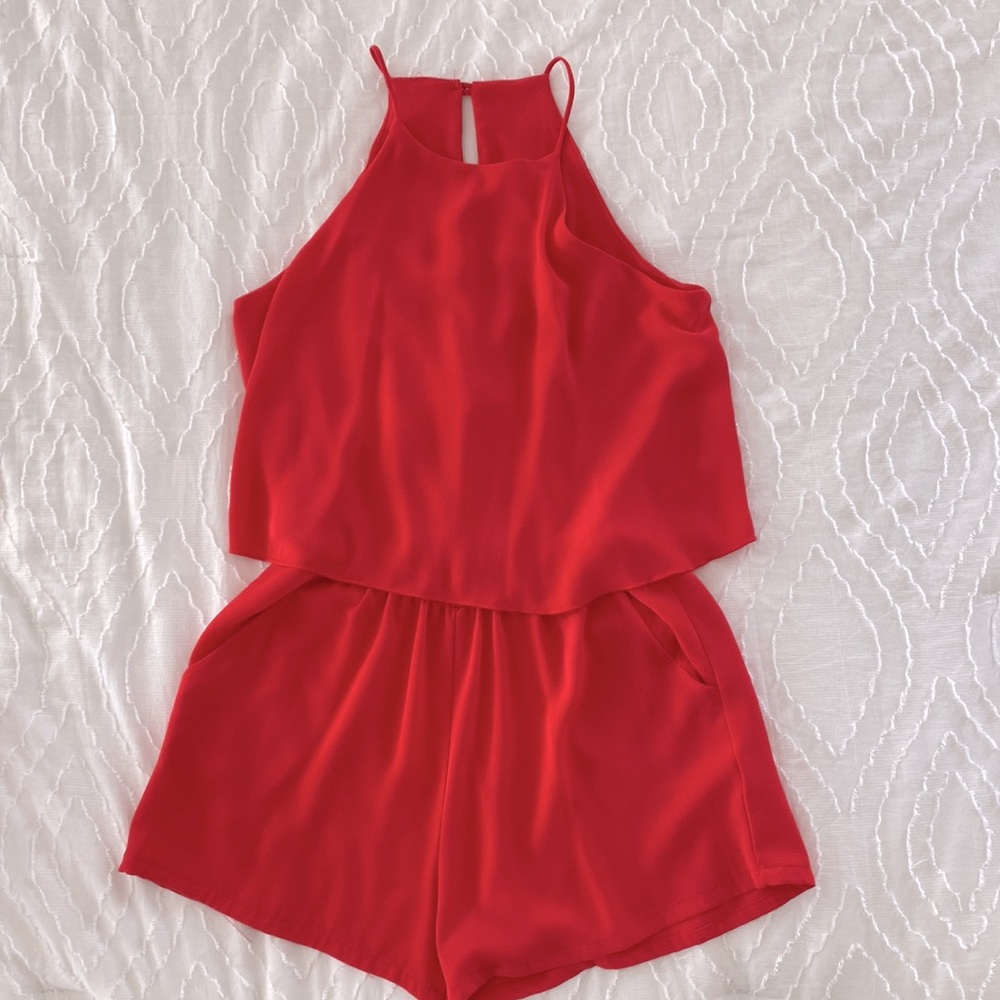 Magenta Shorts Romper